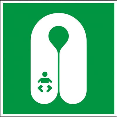 Reddingsvest baby bord - kunststof - E046 100 x 100 mm