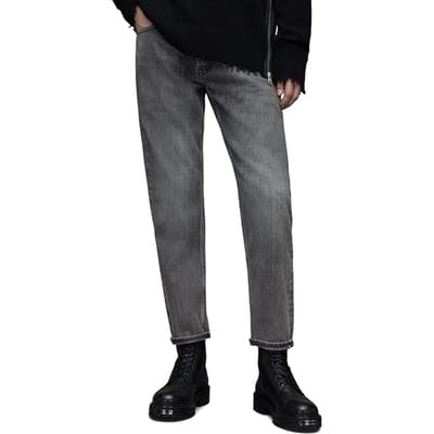 AllSaints Jack Selvedge Washed Black Maat: W28 | Slim Jeans Outlet | Heren | Grijs