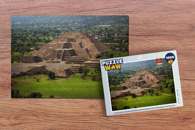Puzzel Luchtfoto van de Piramide van de Maan in het Mexicaanse Teotihuacán - Legpuzzel - Puzzel 1000 stukjes volwassenen