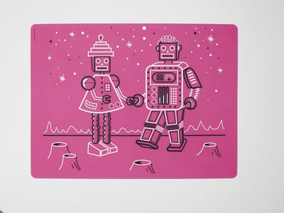 Modern Twist Mark Matz Robot Love Placemat - 40 x 32 cm - Roze