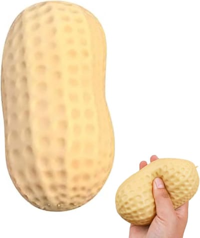 Pinda-vormig knijpspeeltje - Slow Rising Squishy - Sensorisch Speeltje - Peanut Stressbal - Sensorisch - Fidget Squishy - fidget toys volwassenen - Stressverlichtend Speelgoed