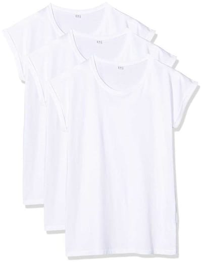 Build Your Brand By021a T-shirt Met Korte Mouwen 3 Eenheden Wit S Vrouw