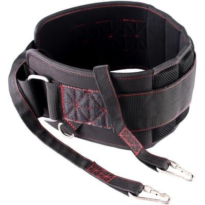 Pull Up Dip Belt Voor Krachttraining Comfortabele Neopreen Tailleondersteuning Dikke Laag Bodybuilding Sport Veiligheid Squat waist (80-110cm) rood