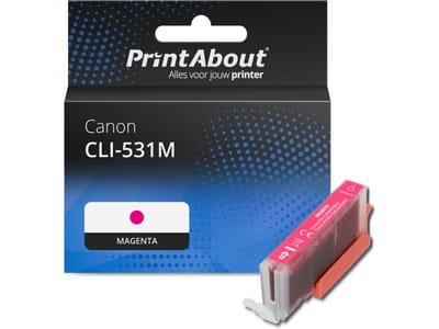 PrintAbout huismerk Inktcartridge CLI-531M Magenta Geschikt voor Canon