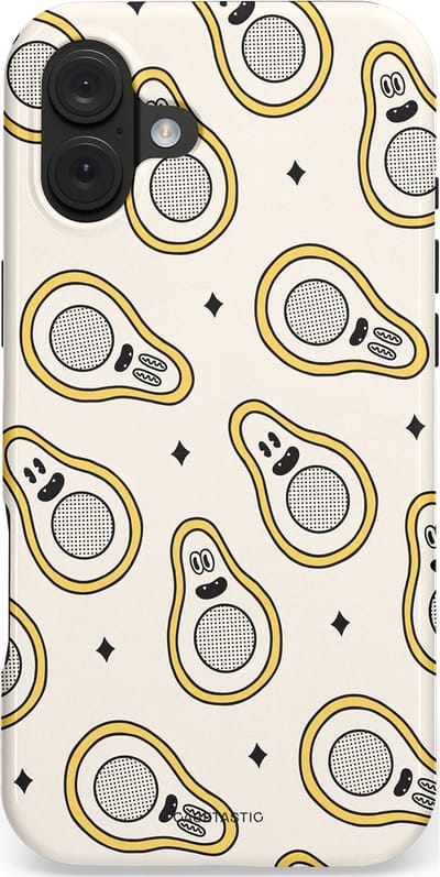 Casetastic hoesje geschikt voor Apple iPhone 16 Plus - MagSafe - Dubbellaagse bescherming - Vegycado - Fashion Case - Wit Lichtgrijs Beige Goud