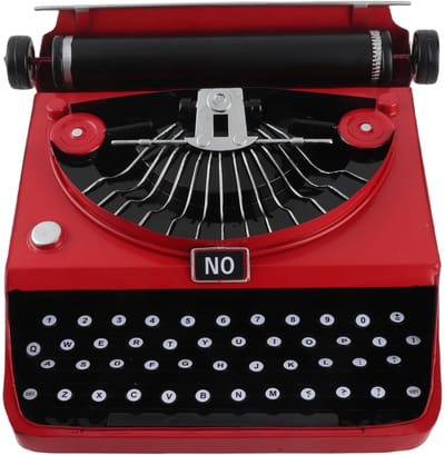 Dailygoods- Typemachine Vintage Model - Antieke Decoratie - Handgemaakt Ijzer - Retro Ornament - Uniek Design - Nostalgische Sfeer