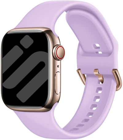 Strap-it Silk Silicone bandje - horlogebandje geschikt voor Apple Watch 1/2/3/4/5/6/7/8/9/10/11/SE/Ultra (2) (38/40/41/42mm) - lila