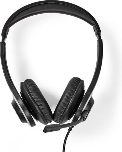 Nedis PC-Headset - On-Ear - Stereo - USB Type-A / USB Type-C - Opvouwbare microfoon - Zwart