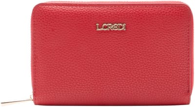 L.CREDI portemonnee Perla Zip Around Wallet Red rood