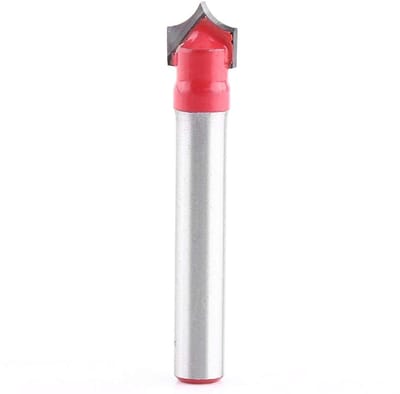 Allecto - CNC V Groove Freesbit - 6mm 3D Shank - Perfect voor Houtbewerking - Voor 3D Gravering - Precisie - Freesgereedschap - Houtbewerking - Ges...