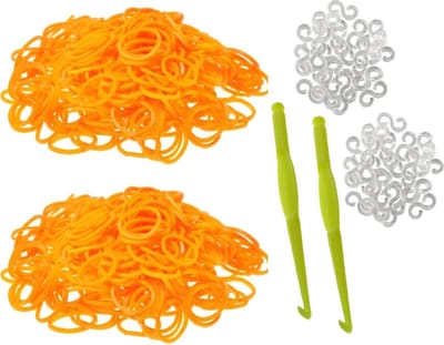 Behave - 600 Loombandjes - Geel - Met Weefhaken & S-clips - Latexvrij - Creatief Speelplezier