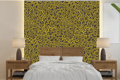 Behang - Fotobehang Krul - Art nouveau - Patronen - Breedte 240 cm x hoogte 240 cm
