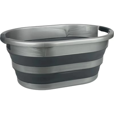 Abbey Camp Wasteil - Opvouwbaar - 27 Liter - Grijs - 53.5 x 40 x 24 cm
