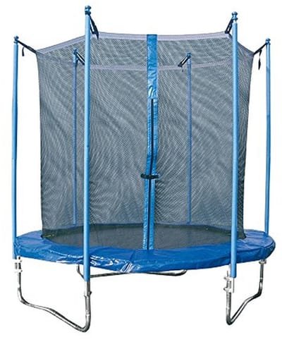 Trampoline met Net - Springkussen Buiten - Buiten Spelen - Verzinkt Stalen Frame - 244 cm Diameter - Meerkleurig
