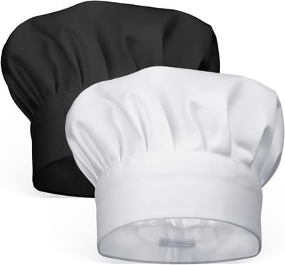 Unisex Kookmuts Set van 2, Verstelbare Kookmuts voor Koks, Professionele Kookmutsen van Katoen, Ideaal voor Keuken en Horeca