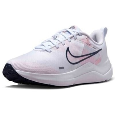 Nike Downshifter 12 Premium - Hardloopschoenen - Maat 37.5 - Wit/Pearl Pink/Football Grey/Midnight Navy / Wit Roze - Downshifter - Hardlopen - Dames Hardloopschoenen