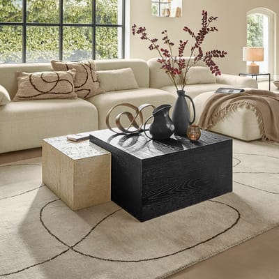 LOBERON Salontafel Caleneuve zwart/beige