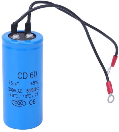 Cosensi- Startcondensator 75uF 250V AC - CD60 - Anti-explosie ontwerp - Zelfherstellend - Bestand tegen pulsstroom - Lange levensduur - Condensator