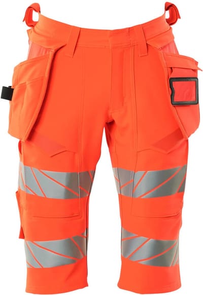 Mascot Accelerate Safe Shorts, lange met spijkerzakken 19349-711 - Hi-Vis rood - C52