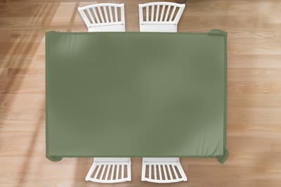 Tafelkleed - Tafellaken - 220x150 cm - Groen - Effen kleur - Olijfgroen - Binnen en Buiten