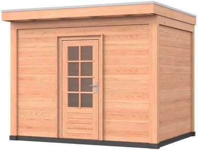 Douglas overkapping, 300 x 300, met schuur en achterwand, Westwood Comfort Plus