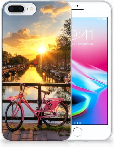 TPU Hoesje voor Apple iPhone 7 Plus | 8 Plus Siliconen Back Cover Amsterdamse Grachten