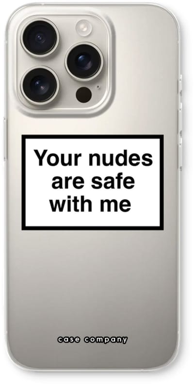 Case Company® - Hoesje geschikt voor iPhone 16 Pro hoesje - Safe with me - Soft Cover Telefoonhoesje - Bescherming aan alle Kanten en Schermrand