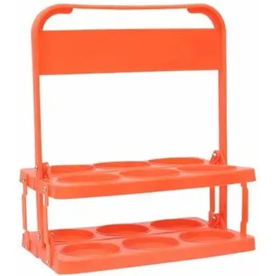Pvc Flessenhouder Basic 6uds Voor 6 Flessen 750 Ml Koraal ÚNICA