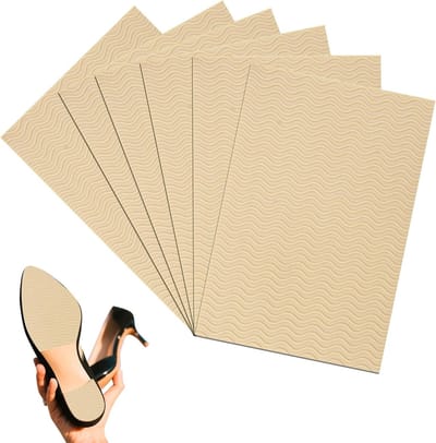 Set van 6 Antislip Rubber Zolen, Snijdbaar en Zelfklevend, Bescherming en Reparatie voor Schoenen, Comfortabele Zolen voor Extra Grip en Veiligheid