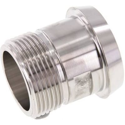 Din 11851 Melkkoppeling 50 Laspuntstuk G1 1/4" Buitendraad RVS