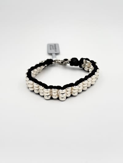 Spadarella Gioielli - SPBR511 - Armband - 925 Zilver - 1 Cm - Black - 17,5 Cm - Dames - Heren - Made in Italy