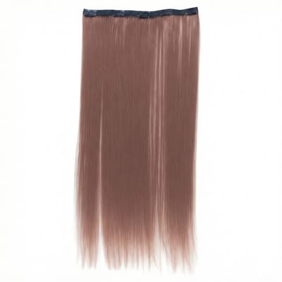 Mauve roze hairextensions dames clip in set lang stijl synthetisch haar met meerdere banen voor zachte kleuraccenten en extra lengte