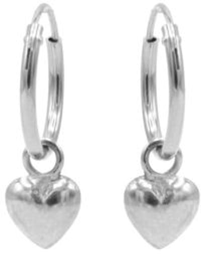 Karma Symbols oorbel hart Zilver-M2306