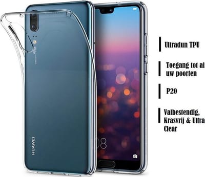 DrPhone P20 TPU Hoesje - Transparant Ultra Dun Premium Soft-Gel Case â Transparant