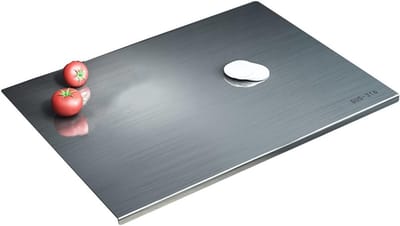 Werkblad Beschermer - Snijplank Rand - Keuken Werk - Roestvrij Staal 316 - 50x80cm - Zilverkleurig