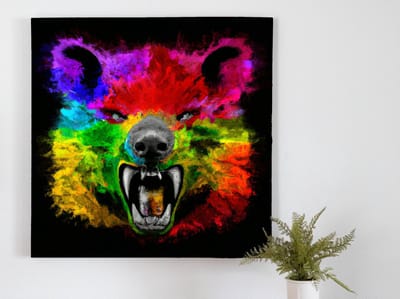 Are you scared yet | Are you scared yet? | Kunst - 20x20 centimeter op Canvas | Foto op Canvas