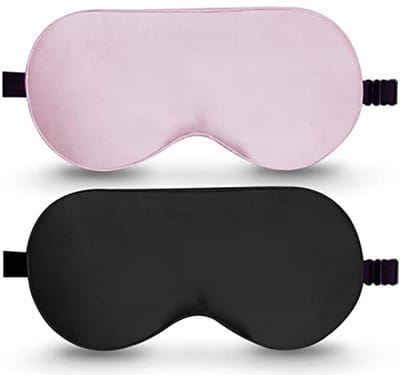 Zachte zijden slaapmaskers 2-pack - Verstelbaar - 100% moerbeizijde - Lichtblokkerend