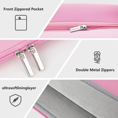 Laptop Sleeve voor 13 inch Laptops - Beschermende Tas voor MacBook Air en Pro - Roze, Waterdicht en Draagbaar