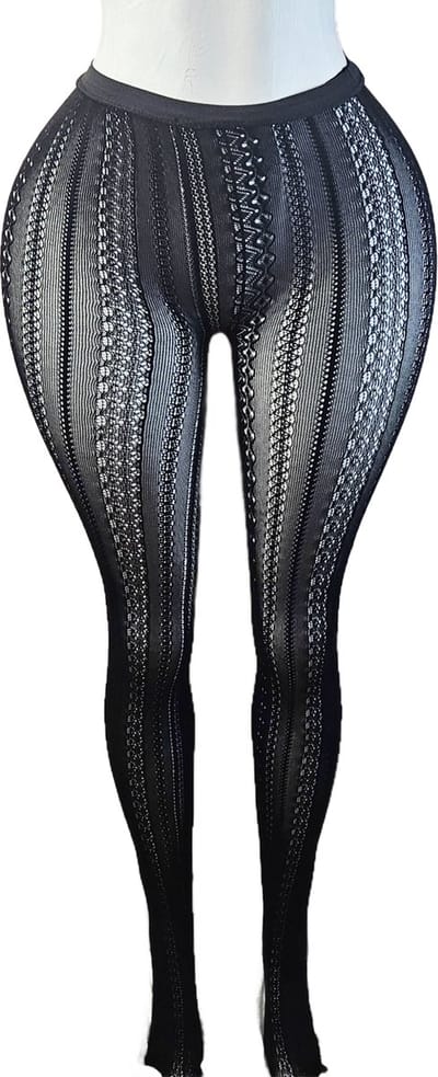 BamBella ® - Panty -Onesize - gaas maillot dunne pantys Dames - Onesize - lingerie van kant zwart