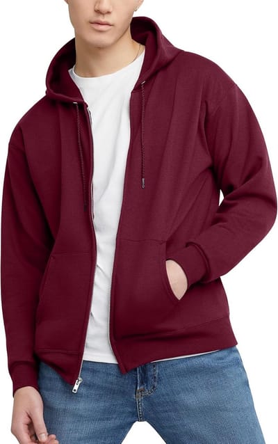 Heren Volledig Ritssluiting Hoodie Fleece Trui met Capuchon