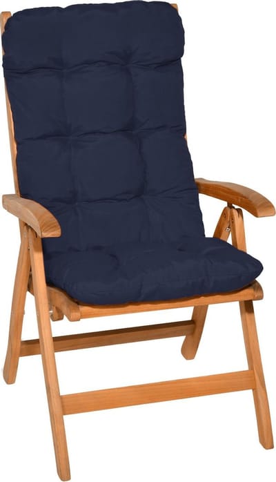 Beautissu Flair HL – Tuinstoelkussens Hoge Rug – 120x50 cm – Blauw – Tuinkussen in Matraskussen Kwaliteit