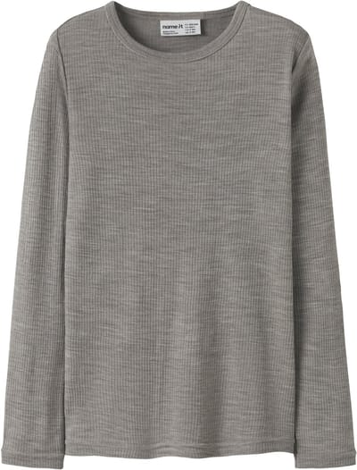 NAME IT - NKNWAX WOOL RIB LS TOP - Unisex - Lange mouwen shirts