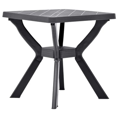 vidaXL - Bistrotafel - 70x70x72 - cm - kunststof - antraciet