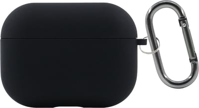 AirPods Pro en Pro 2 Case – Siliconen Hoesje met Clip – Schokbestendig – Geschikt voor Draadloos Opladen – Zwart