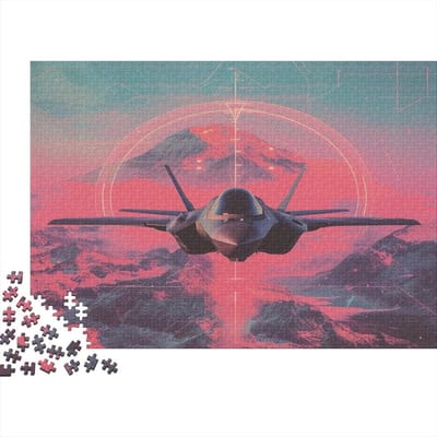 Vliegtuig Puzzel - Volwassen Puzzel - Ontspanning Thuis - Inclusief Poster - 1000 Stukjes - Landschap
