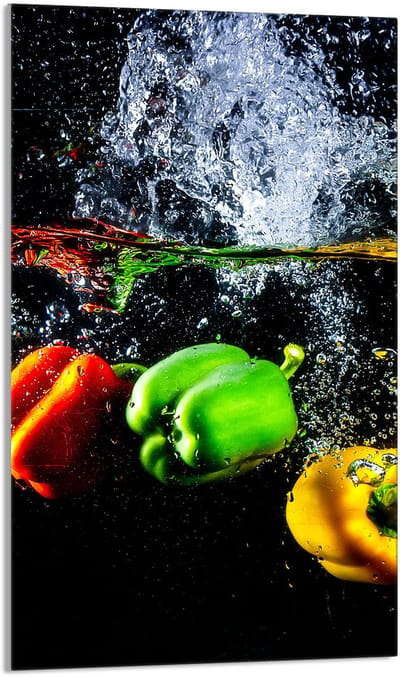 TMK ArtDeko - Snijplank - 30x52 cm - Paprika - Glasplaat