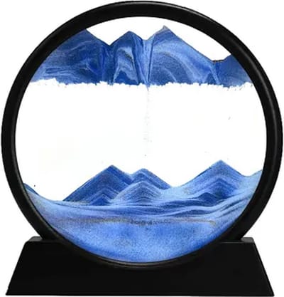 Zandkunst - Blauw - verschillende kleuren - bewegende zandkunst - zandloper - Sand Art - Sand Art Home Deco - bewegende zandkunst in glas - Sand painting - Zand schilderij - Zand - Sand - tekening - schilderij - kunst - bewegende kunst
