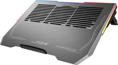 CoolCold - K42 - Laptop Koeler - 15+ Inch - 3 Ventilatoren - Laptop Cooling Pad - Alluminium - RGB - Verstelbaar Laptop Standaard - Gaming