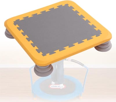 Peuter Trampoline - Binnenshuis Speeltoestel - Sensorische Ontwikkeling - Dikke Schuimvulling - 25 inch - Geel