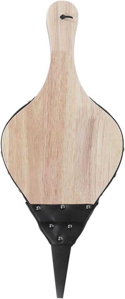Haard Balg - Vuur Blazen - Open Haard Aanmaken - Hittebestendig Leer - 46 x 21 x 4 cm - Bruin